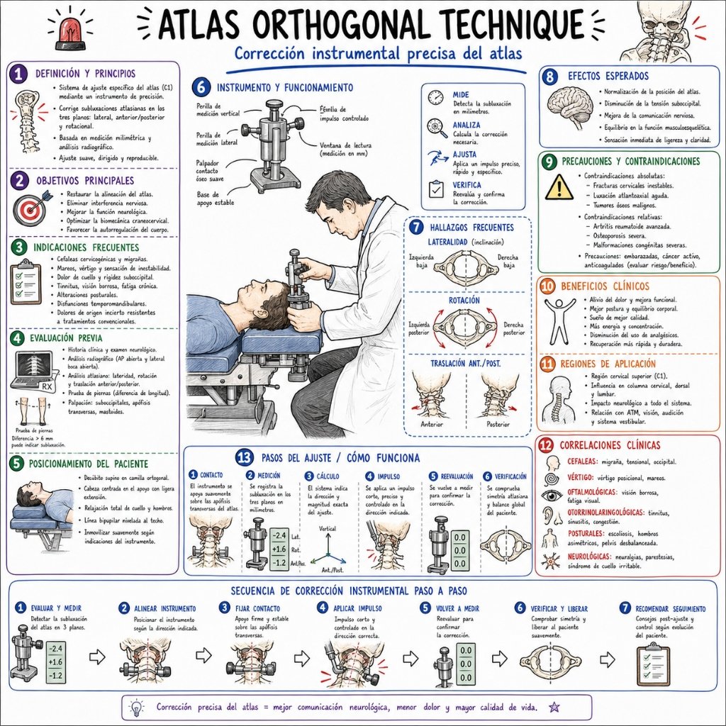 Atlas Orthogonal Technique: Corrección instrumental precisa del atlas