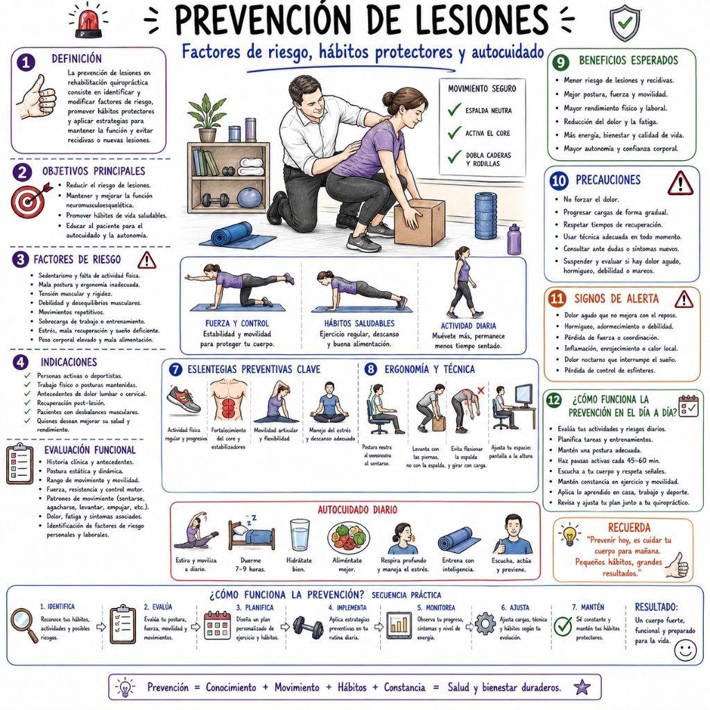 Prevención de Lesiones: Factores de riesgo, hábitos protectores y autocuidado