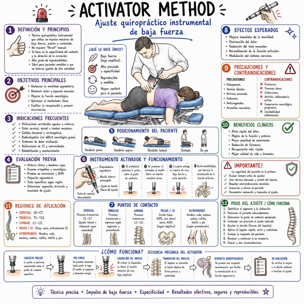 Activator Method: Ajuste quiropráctico instrumental de baja fuerza