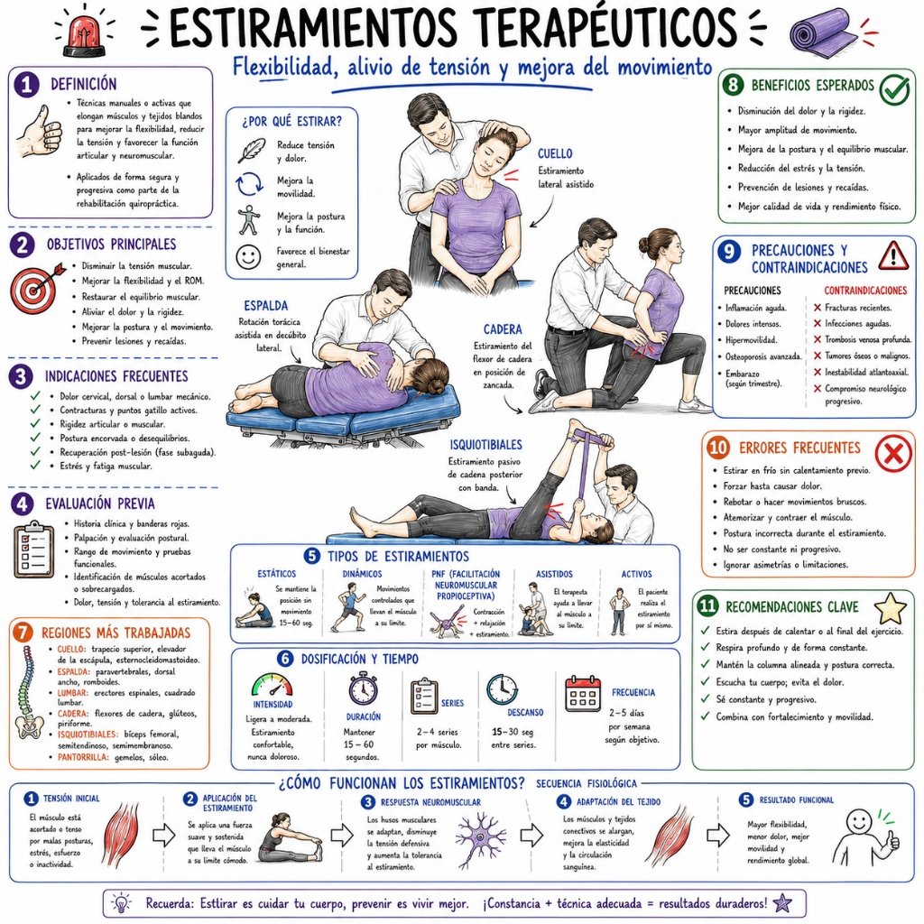 Estiramientos Terapéuticos: Flexibilidad, alivio de tensión y mejora del movimiento