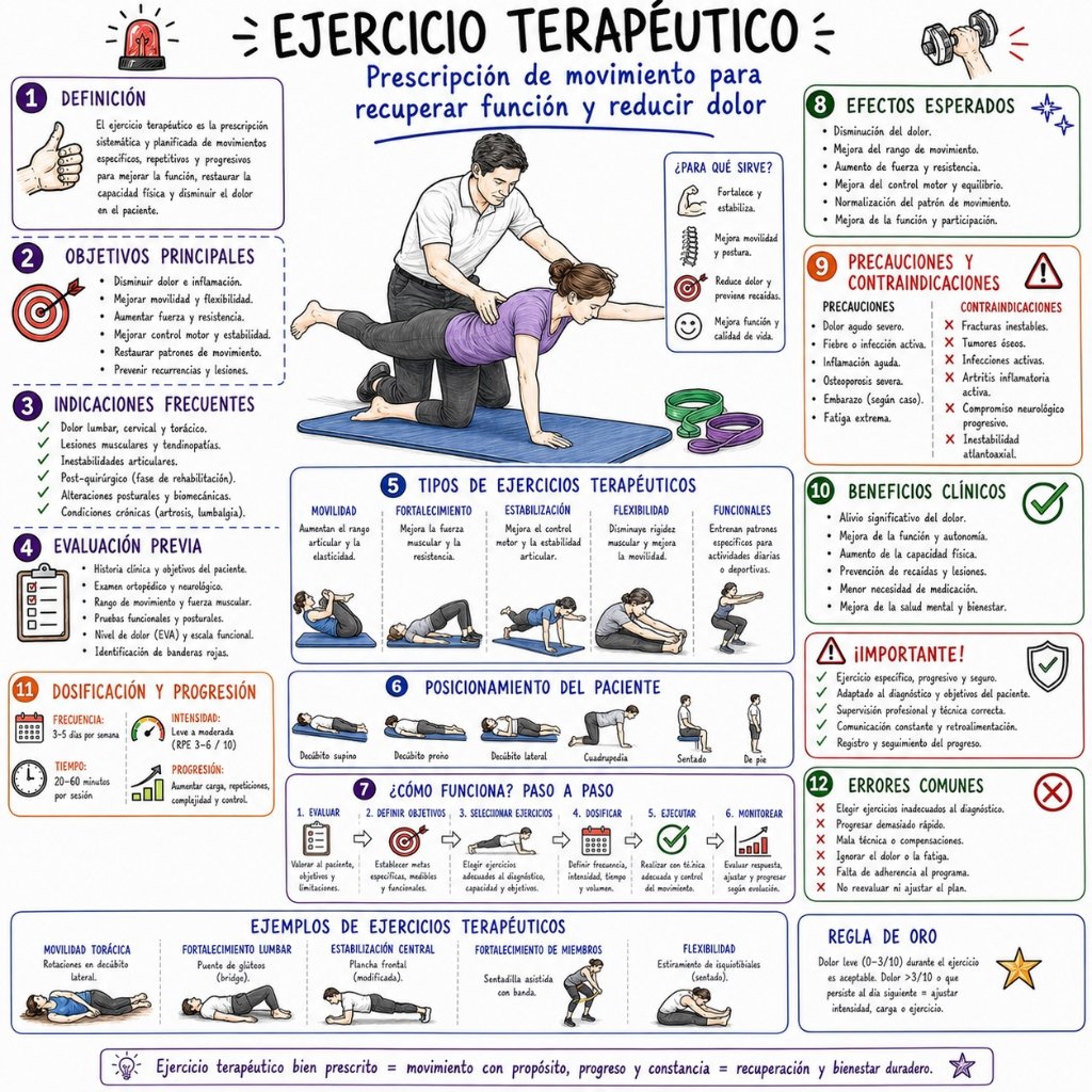 Ejercicio Terapéutico: Prescripción de movimiento para recuperar función y reducir dolor